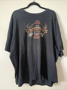 Black Graphic Men’s T-Shirt with Flame Emblem bike shirt